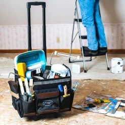 DEAD ON TOOLS 18 in. Rolling Tool Tote with Extended Handle -Tool Storage Online Shop black dead on tools tool bags do roller 31 1000