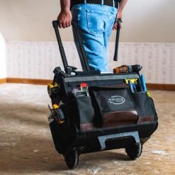 DEAD ON TOOLS 18 in. Rolling Tool Tote with Extended Handle -Tool Storage Online Shop black dead on tools tool bags do roller 4f 1000