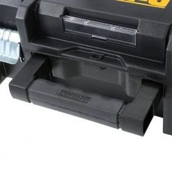 DEWALT TSTAK II 13 in. Stackable Flat Top Tool Storage Case -Tool Storage Online Shop black dewalt modular tool storage systems dwst17807 a0 1000