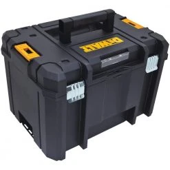 DEWALT TSTAK VI 17 in. Tool Box, TSTAK II Tool Box, TSTAK III Organizer and Trolley Storage System Combo Set (4 Components) -Tool Storage Online Shop black dewalt modular tool storage systems dwtstak08 4f 1000