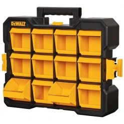 DEWALT 12-Compartment Small Parts Organizer Flip Bin (2-Pack) 10 DEWALT 12-Compartment Small Parts Organizer Flip Bin (2-Pack) -Tool Storage Online Shop black dewalt small parts organizers dwst14121w2pk 40 1000