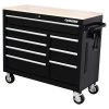 Husky 42 in. W x 18.1 in. D 8-Drawer Black Mobile Workbench Cabinet with Solid Wood Top -Tool Storage Online Shop black husky mobile workbenches h42mwc8blk 64 1000