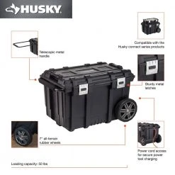 Husky 26 in. Connect Rolling Tool Box Black -Tool Storage Online Shop black husky modular tool storage systems 228224 77 1000