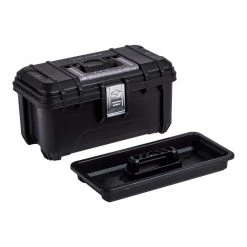 Husky 16 in. Black Plastic Portable Tool Box with Metal Latches -Tool Storage Online Shop black husky portable tool boxes 235574 1f 1000