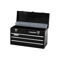 Husky 8.80 in. 3-Drawer Portable Tool Box with Tray