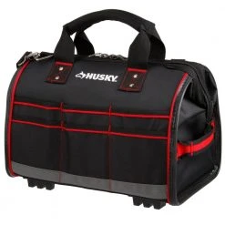 Husky 16 in. Large Mouth Tool Bag with Tool Wall -Tool Storage Online Shop black husky tool bags 67126 02 fa 1000