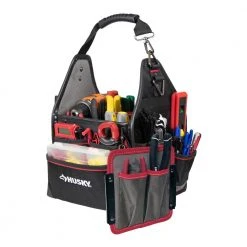 Husky 10 in. Electrician Tool Bag with Removable Tool Wall -Tool Storage Online Shop black husky tool bags 67128 02 4f 1000