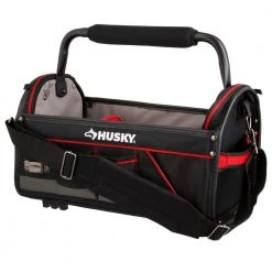 Husky 20 in. Pro Tool Tote with Removable Tool Wall -Tool Storage Online Shop black husky tool bags 67129 02 1f 1000