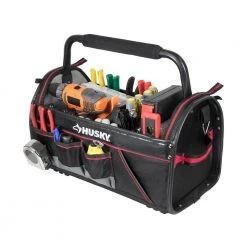 Husky 20 in. Pro Tool Tote with Removable Tool Wall -Tool Storage Online Shop black husky tool bags 67129 02 4f 1000
