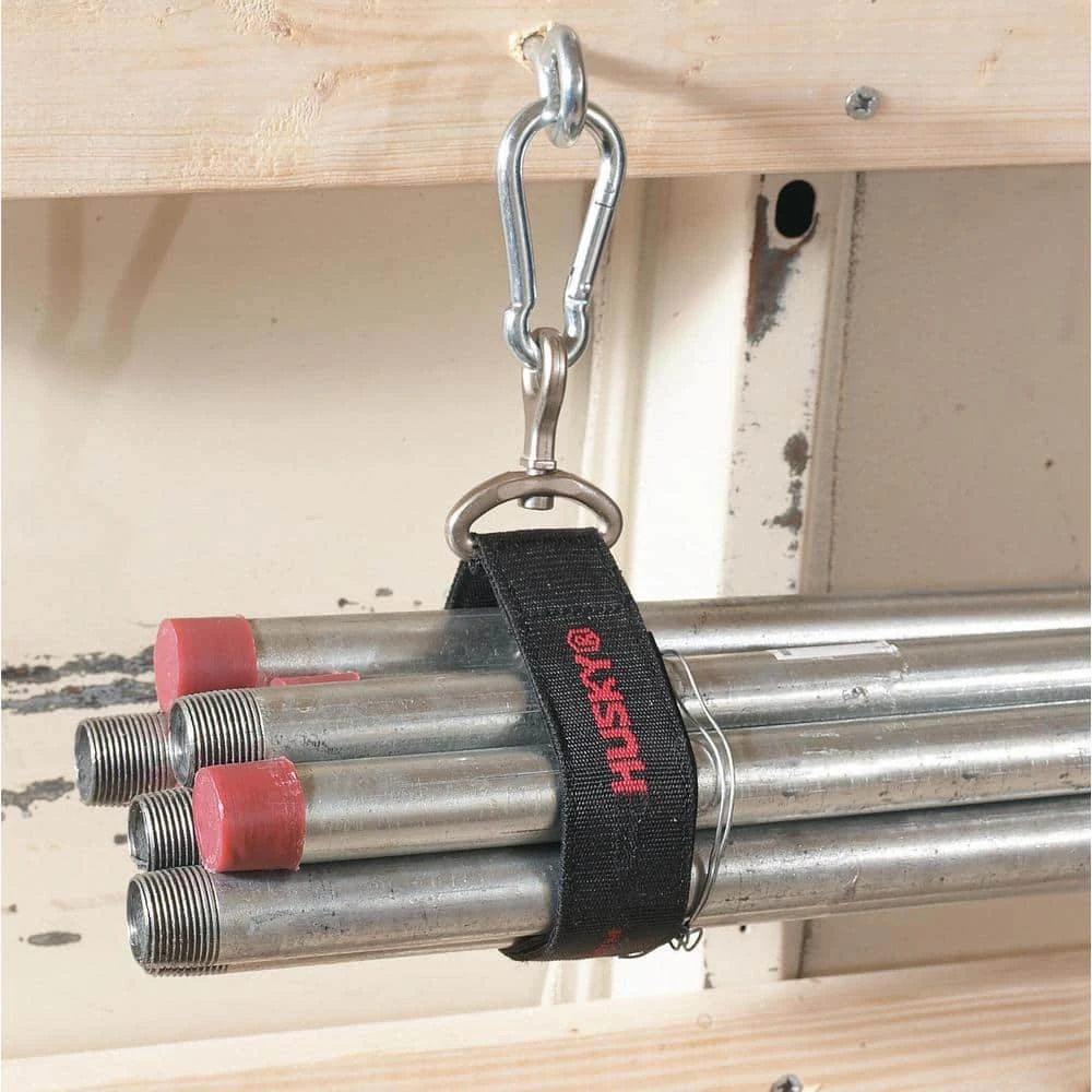Husky 18 in. Heavy Duty Hanging Quick-Release Hooks with Carabiner Strap 4 Husky 18 in. Heavy Duty Hanging Quick-Release Hooks with Carabiner Strap - Image 2