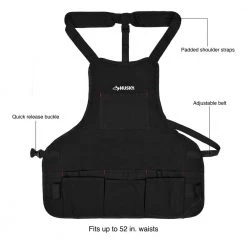 Husky 23 in. 16-Pocket Black Canvas Bib Tool Apron -Tool Storage Online Shop black husky tool belts hd00122 th 40 1000