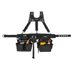 Husky 16-Pocket Black Carpenter's Tool Belt with Suspenders -Tool Storage Online Shop black husky tool belts hd00144 c3 1000
