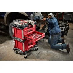 Milwaukee PACKOUT Dolly 24 in. x 18 in. Black Multi-Purpose Utility Cart -Tool Storage Online Shop black milwaukee modular tool storage systems 48 22 8410 1d 1000