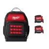 Milwaukee 15 in. Ultimate Jobsite Backpack with 25 ft. x 1 in. Compact Magnetic Tape Measure (2-Pack) -Tool Storage Online Shop black milwaukee tool bags 48 22 8201 48 22 0325g 64 1000