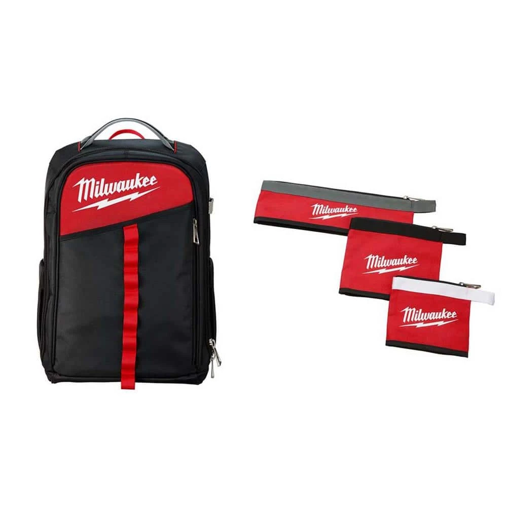 Milwaukee 14 in. Low Profile Backpack with Multi-Size Zipper Tool Bags in Red (3-Pack) 3 Milwaukee 14 in. Low Profile Backpack with Multi-Size Zipper Tool Bags in Red (3-Pack)