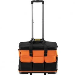 VEVOR 20 in. Rolling Tool Bag 198 lbs. Load Capacity 17-Pockets Bag Oxford Fabric Material with Telescoping Handle