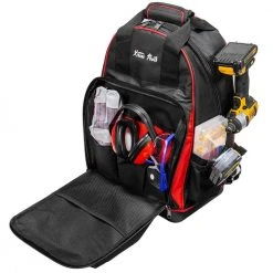 XtremepowerUS 20 in. 38-Pockets Heavy-Duty Padded Wide Mouth Jobsite Backpack Tool Bag -Tool Storage Online Shop black xtremepowerus tool bags 90703 h1 1f 1000