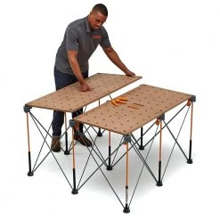 BORA 30 in. x 48 in. x 48 in. Steel Centipede Work Support Sawhorse with Accessories -Tool Storage Online Shop bora saw horses ck9s a0 1000