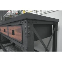 Duramax Building Products 72 in. x 24 in. 3-Drawers Rolling Industrial Workbench and Wood Top 26 Duramax Building Products 72 in. x 24 in. 3-Drawers Rolling Industrial Workbench and Wood Top -Tool Storage Online Shop brown grey duramax building products mobile workbenches 68001 1f 1000