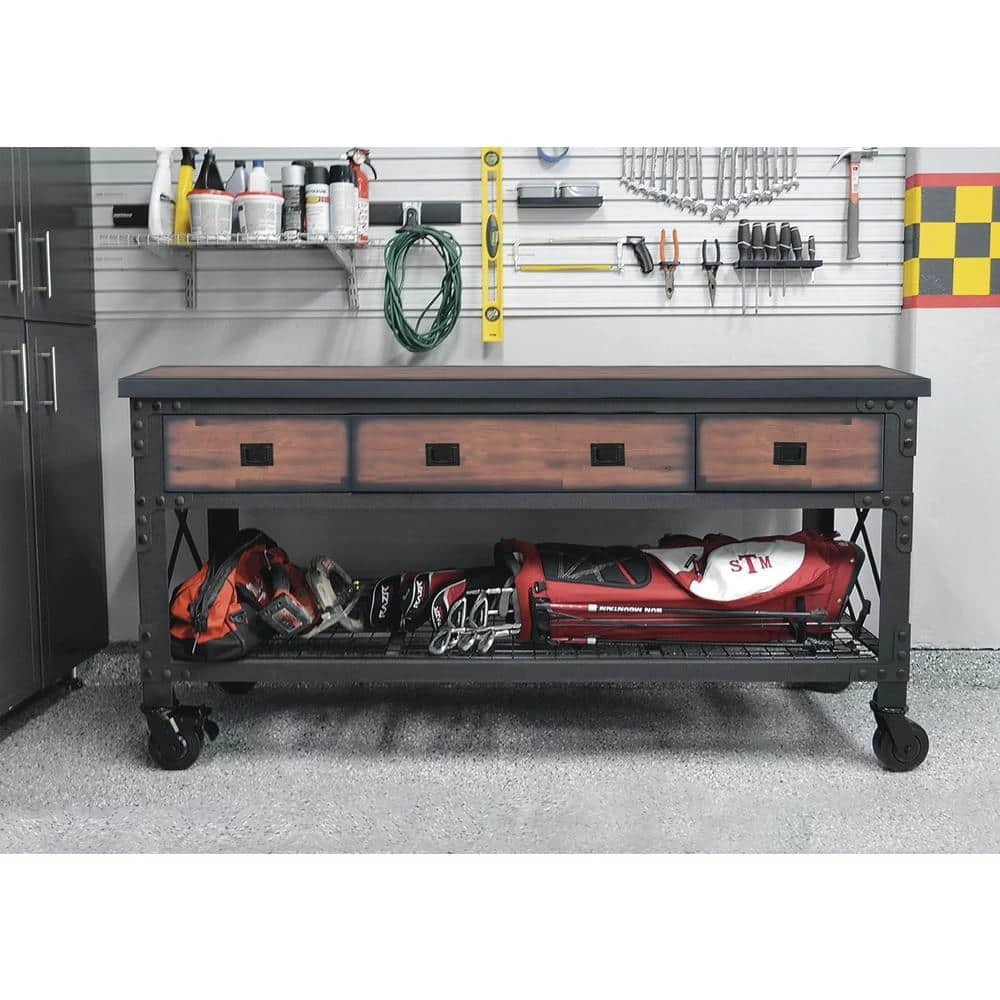 Duramax Building Products 72 in. x 24 in. 3-Drawers Rolling Industrial Workbench and Wood Top 17 Duramax Building Products 72 in. x 24 in. 3-Drawers Rolling Industrial Workbench and Wood Top - Image 15
