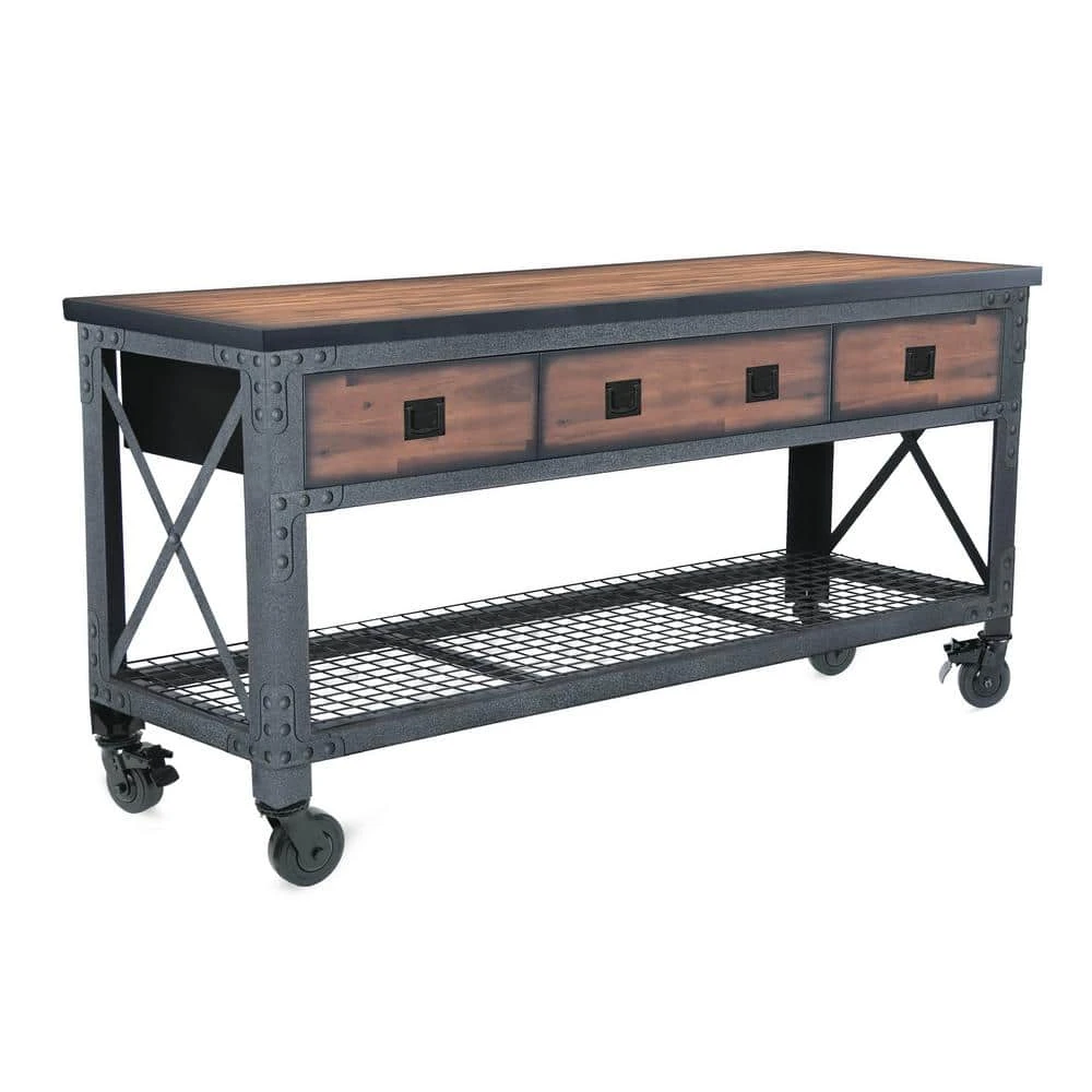 Duramax Building Products 72 in. x 24 in. 3-Drawers Rolling Industrial Workbench and Wood Top 3 Duramax Building Products 72 in. x 24 in. 3-Drawers Rolling Industrial Workbench and Wood Top