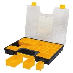 Stanley 25-Compartment Shallow Pro Small Parts Organizer -Tool Storage Online Shop clear yellow stanley small parts organizers 014725r c3 1000