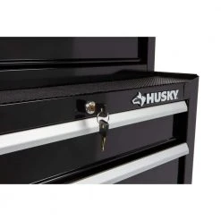 Husky 26.5 in. W x 18 in. D Standard Duty 4-Drawer Rolling Tool Cabinet in Gloss Black 23 Husky 26.5 in. W x 18 in. D Standard Duty 4-Drawer Rolling Tool Cabinet in Gloss Black -Tool Storage Online Shop gloss black husky tool cabinets hkst98066bk 76 1000