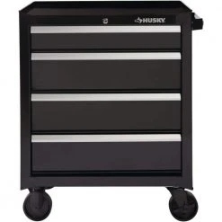 Husky 26.5 in. W x 18 in. D Standard Duty 4-Drawer Rolling Tool Cabinet in Gloss Black 24 Husky 26.5 in. W x 18 in. D Standard Duty 4-Drawer Rolling Tool Cabinet in Gloss Black -Tool Storage Online Shop gloss black husky tool cabinets hkst98066bk d4 1000
