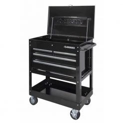 Husky 33 in. W 4-Drawer Mechanics Tool Utility Cart in Gloss Black