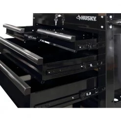 Husky 33 in. W 4-Drawer Mechanics Tool Utility Cart in Gloss Black -Tool Storage Online Shop gloss black husky tool carts houc3304b10 77 1000