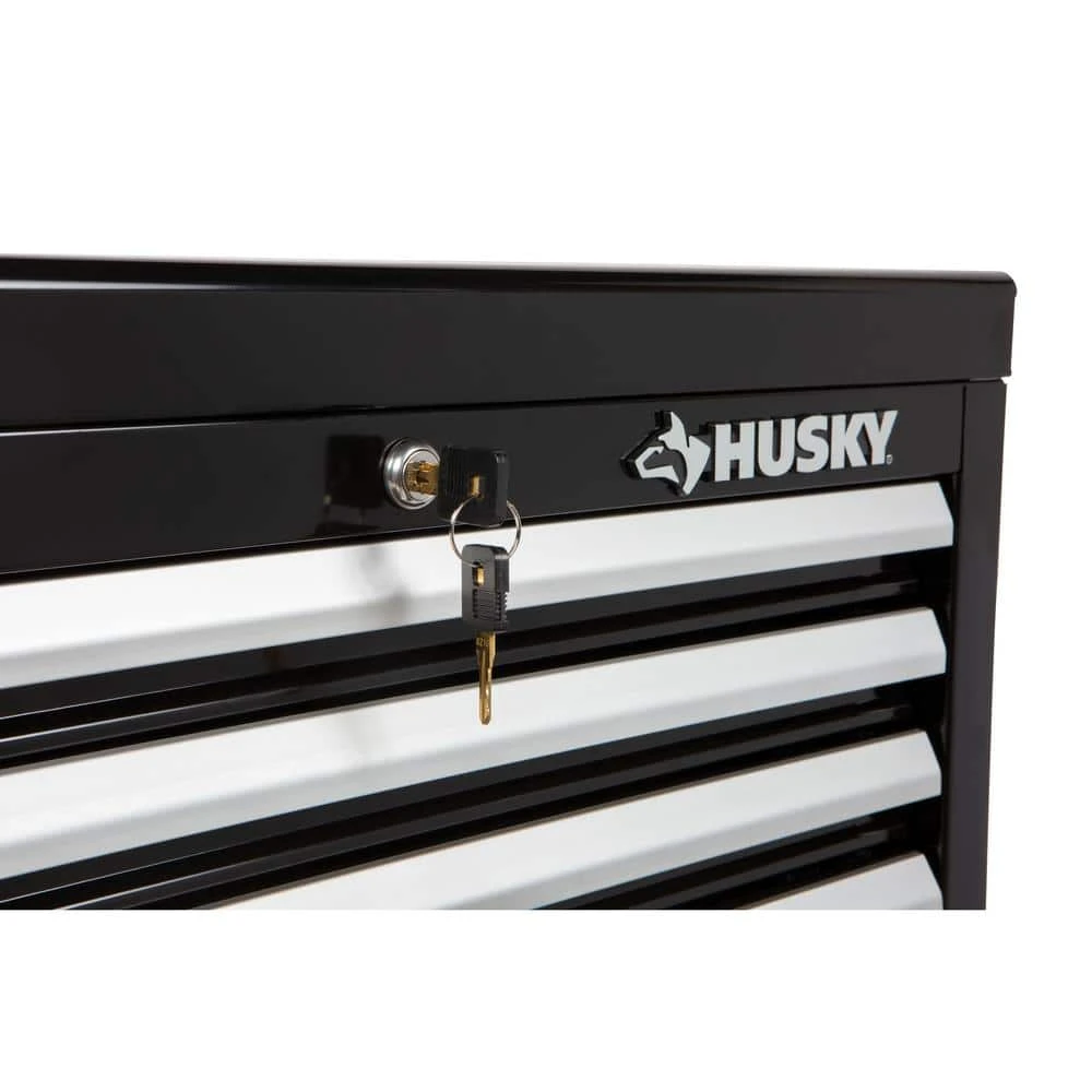 Husky 26 in. W x 12 in. D Standard Duty 4-Drawer Top Tool Chest in Gloss Black 15 Husky 26 in. W x 12 in. D Standard Duty 4-Drawer Top Tool Chest in Gloss Black - Image 13