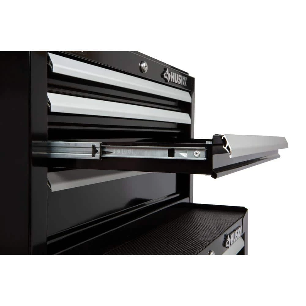 Husky 26 in. W x 12 in. D Standard Duty 4-Drawer Top Tool Chest in Gloss Black 9 Husky 26 in. W x 12 in. D Standard Duty 4-Drawer Top Tool Chest in Gloss Black - Image 7