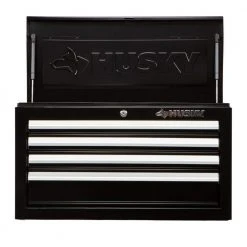 Husky 26 in. W x 12 in. D Standard Duty 4-Drawer Top Tool Chest in Gloss Black 24 Husky 26 in. W x 12 in. D Standard Duty 4-Drawer Top Tool Chest in Gloss Black -Tool Storage Online Shop gloss black husky top tool chests hkst98065bk c3 1000