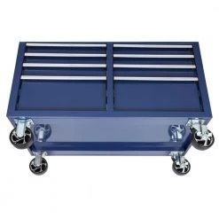 Husky 46 in. W x 24.5 in. D Standard Duty 9-Drawer Mobile Workbench Tool Chest with Solid Wood Top in Gloss Blue -Tool Storage Online Shop gloss blue with silver trim husky mobile workbenches h46mwc9gbv2 66 1000