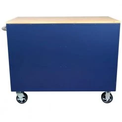 Husky 46 in. W x 24.5 in. D Standard Duty 9-Drawer Mobile Workbench Tool Chest with Solid Wood Top in Gloss Blue -Tool Storage Online Shop gloss blue with silver trim husky mobile workbenches h46mwc9gbv2 77 1000