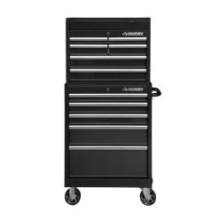 Husky 27 in. W x 18 in. D Standard Duty 11-Drawer Tool Chest and Top Tool Cabinet Combo in Black -Tool Storage Online Shop gloss tool chest combos uact h 270111bk 4f 1000