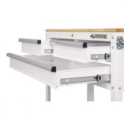 Husky 36 in. 3-Drawer with Solid Wood Top in Gloss White Utility Cart -Tool Storage Online Shop gloss white husky tool carts houc3603bj1 4f 1000