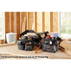 MagnoGrip 11 in. 10-Pocket Platinum Magnetic Tool Pouch with Belt -Tool Storage Online Shop gray magnogrip tool belts 002 474 e1 1000