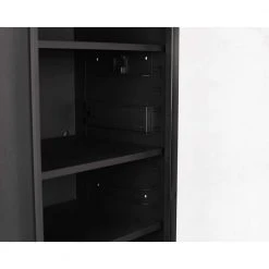 Husky Heavy-Duty 27.5 in. 4-Shelf Matte Black Rolling Side Tool Chest -Tool Storage Online Shop matte black side tool cabinets lockers h27locker4 4f 1000