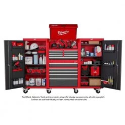 Milwaukee 27 in. 4-Shelf Tool Locker -Tool Storage Online Shop red and black milwaukee side tool cabinets lockers 48 22 8586 fa 1000