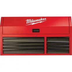 Milwaukee 46 in. 8-Drawer Steel Storage Top Chest in Red and Black -Tool Storage Online Shop red and black textured powder coating milwaukee top tool chests 48 22 8510 66 1000