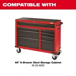 Milwaukee 46 in. 8-Drawer Steel Storage Top Chest in Red and Black -Tool Storage Online Shop red and black textured powder coating milwaukee top tool chests 48 22 8510 a0 1000