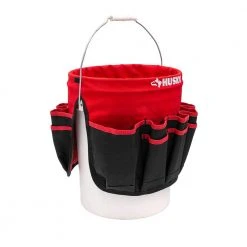 Husky 12 in. 30 Pocket Heavy Duty Bucket Jockey 5 Gallon In-Bucket Storage Tool Bag 12 Husky 12 in. 30 Pocket Heavy Duty Bucket Jockey 5 Gallon In-Bucket Storage Tool Bag -Tool Storage Online Shop red black husky tool bags hd10030 th 40 1000