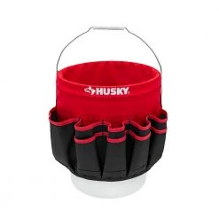 Husky 12 in. 30 Pocket Heavy Duty Bucket Jockey 5 Gallon In-Bucket Storage Tool Bag