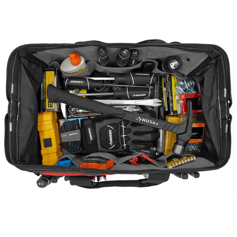 Husky 18 in. 14 Pocket Zippered Tool Bag 4 Husky 18 in. 14 Pocket Zippered Tool Bag - Image 2