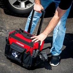 Husky 14 in. 13 Pocket Rolling Tool Bag 22 Husky 14 in. 13 Pocket Rolling Tool Bag -Tool Storage Online Shop red black husky tool bags hd65014 th fa 1000