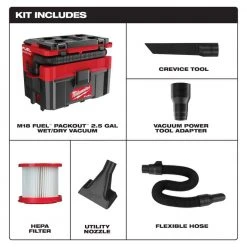 Milwaukee PACKOUT 20 in. 2-Wheel Utility Cart & M18 FUEL PACKOUT 18-Volt Lithium-Ion Cordless 2.5 Gal. Wet/Dry Vacuum (Tool-Only) -Tool Storage Online Shop red black milwaukee modular tool storage systems 48 22 8415 0970 20 a0 1000