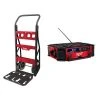 Milwaukee PACKOUT 20 in. 2-Wheel Utility Cart with M18 Lithium-Ion Cordless PACKOUT Radio/Speaker with Built-In Charger 2 Milwaukee PACKOUT 20 in. 2-Wheel Utility Cart with M18 Lithium-Ion Cordless PACKOUT Radio/Speaker with Built-In Charger -Tool Storage Online Shop red black milwaukee modular tool storage systems 48 22 8415 2950 20 64 1000
