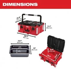 Milwaukee PACKOUT 20 in. 2-Wheel Utility Cart Kit (3-Piece) -Tool Storage Online Shop red black milwaukee modular tool storage systems 48 22 8415 48 22 8425 48 22 8424 66 1000