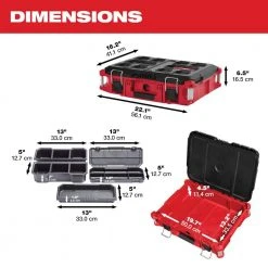 Milwaukee PACKOUT 20 in. 2-Wheel Utility Cart Kit (3-Piece) -Tool Storage Online Shop red black milwaukee modular tool storage systems 48 22 8415 48 22 8425 48 22 8424 77 1000